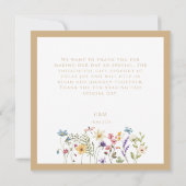 シンプルフローラベージュウォーター サンキューカード (裏面)