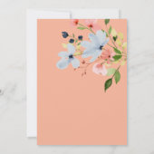 シンプルフローラボホブラック&ピンク結婚ズ 招待状 (裏面)