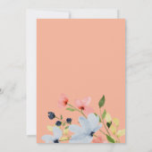 シンプルフローラボホブラック&ピンク結婚ズ 招待状 (裏面)