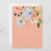 シンプルフローラボホブラック&ピンク結婚ズ 招待状 (裏面)