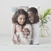 シンプルフローラマウンテン結婚写真 招待状 (スタンド正面)