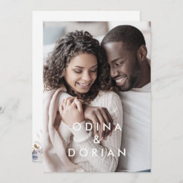 シンプルフローラマウンテン結婚写真 招待状