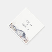 シンプルフローラマウン結婚テン スタンダードカクテルナプキン (角)