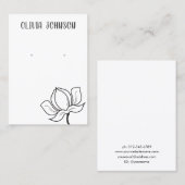 シンプルフローラミニマルジュエリーイヤリング表示 名刺 (正面/裏面)