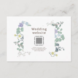 シンプルフローラミニマ結婚リスト エンクロージャーカード