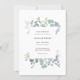 シンプルフローラミニマ結婚リスト 招待状