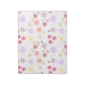 シンプルフローラメモパターン（の模様が）ある帳 ノートパッド (回転)