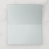 シンプルフローラモダングリーンリーウェディングレセプション プレイスカード (内部開封)