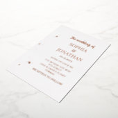 シンプルフローラモダン金ゴールド結婚箔 箔招待状 (回転した状態)