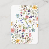 シンプルフローラモダンQRコードおよびRSVP結婚の エンクロージャーカード (裏面)