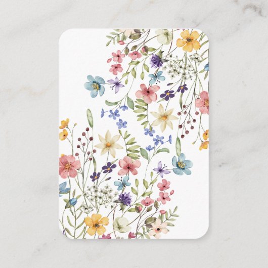 シンプルフローラモダンQRコードおよびRSVP結婚の エンクロージャーカード (裏面)