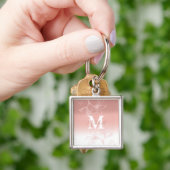 シンプルフローラモノグラム キーホルダー (手)