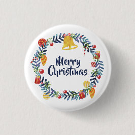 シンプルフローラリース |ピンボタン 缶バッジ