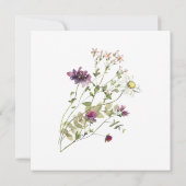 シンプルフローラワイルドフラワーズガーデンクリスチャン結婚ズ 招待状 (裏面)