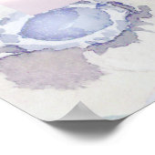 シンプルフローラワンフォト結婚の歓迎 ポスター (角)