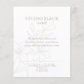 シンプルフローラ小規模企業マーケティング チラシ (正面)