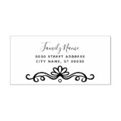 シンプルフローラ差出人住所自己インク印鑑 セルフインキングスタンプ (デザイン)