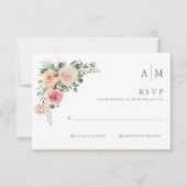 シンプルフローラ庭園の結婚式 出欠カード (正面)