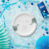 シンプルフローラ愛と感謝してい結婚の ペーパープレート (パーティー)