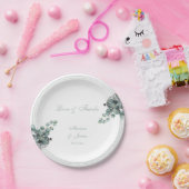 シンプルフローラ愛と感謝してい結婚の ペーパープレート (パーティー)