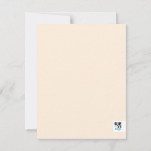 シンプルフローラ描オレンジ ノートカード (裏面)