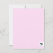 シンプルフローラ描ピンク ノートカード (裏面)