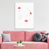 シンプルフローラ日本のインスパイア抽象芸術 キャンバスプリント (インサイチュ (リビング))