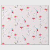 シンプルフローラ日本のインスパイア抽象芸術 ラッピングペーパー (フラット)