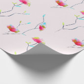 シンプルフローラ日本のインスパイア抽象芸術 ラッピングペーパー (角)