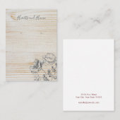 シンプルフローラ木製耳飾り表示カード 名刺 (正面/裏面)