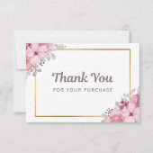 シンプルフローラ業務サンキューカード ノートカード (正面)