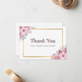 シンプルフローラ業務サンキューカード ノートカード (正面/裏面インサイチュ)