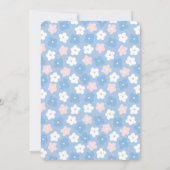 シンプルフローラ水彩可愛い誕生 案内状 (裏面)