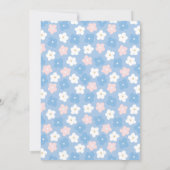 シンプルフローラ水彩可愛い誕生 案内状 (裏面)