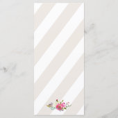 シンプルフローラ水彩花束のメ結婚ニュー・カード メニュー (裏面)