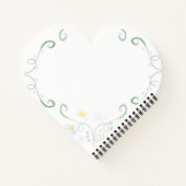 シンプルフローラ水色 ノートブック (裏面)