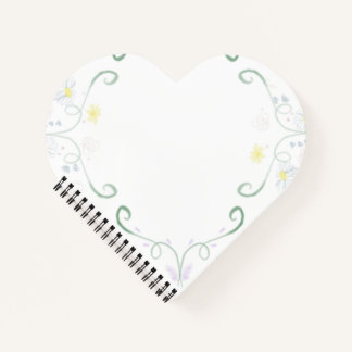 シンプルフローラ水色 ノートブック