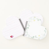 シンプルフローラ水色 ノートブック (内部)