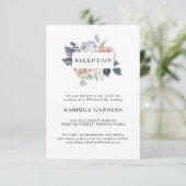 シンプルフローラ素朴ウェディング受付カード エンクロージャーカード (スタンド正面)