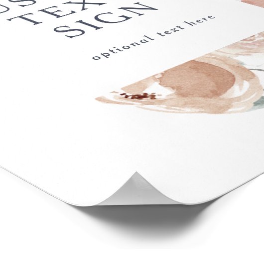 シンプルフローラ素朴カード及びギフトカスタム看板 ポスター (角)