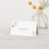 シンプルフローラ素朴ボホワイルドフラワー結婚ズ プレイスカード (裏面)