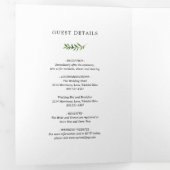 シンプルフローラ素朴ワイルドフラワーエレガントな結婚式 三つ折り招待状 (内部最初)