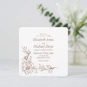 シンプルフローラ結婚の 招待状 (スタンド正面)