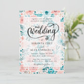 シンプルフローラ結婚の 招待状 (スタンド正面)