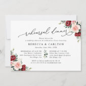 シンプルフローラ結婚リハーサルディナー招待状 招待状 (正面)