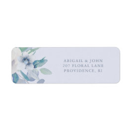 シンプルフローラ結婚差出人住所ラベル ラベル