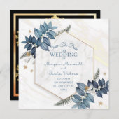 シンプルフローラ結婚式招待状 招待状 (正面/裏面)