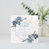 シンプルフローラ結婚式招待状 招待状 (スタンド正面)