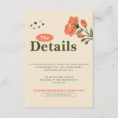 シンプルフローラ結婚詳細 エンクロージャーカード (正面)