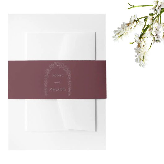 シンプルフローラ結婚門 招待状ベリーバンド